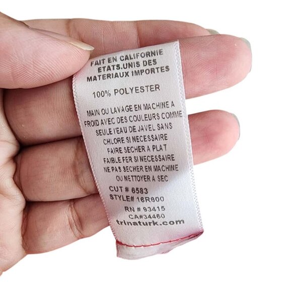 Trina Turk Jumpsuit  Women's Size 2 Coral Red Half Sleeve Pockets For Date Night - Picture 10 of 10